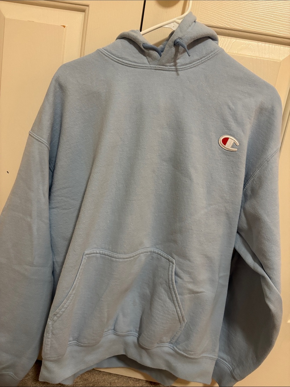 large gildan light blue hoodie